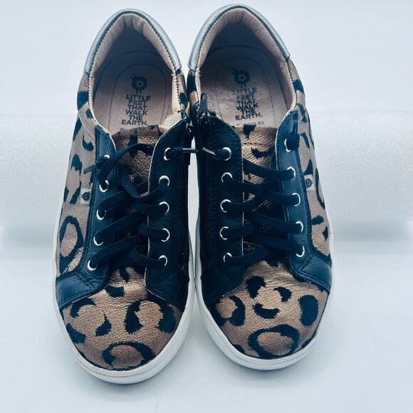 OLD SOLE Leopard Leather animal print GIRLS Kids 3.5 - 34 euro Quality excellent - Picture 3 of 16